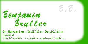 benjamin bruller business card