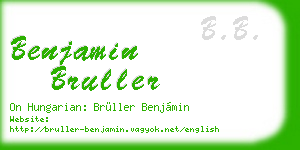 benjamin bruller business card